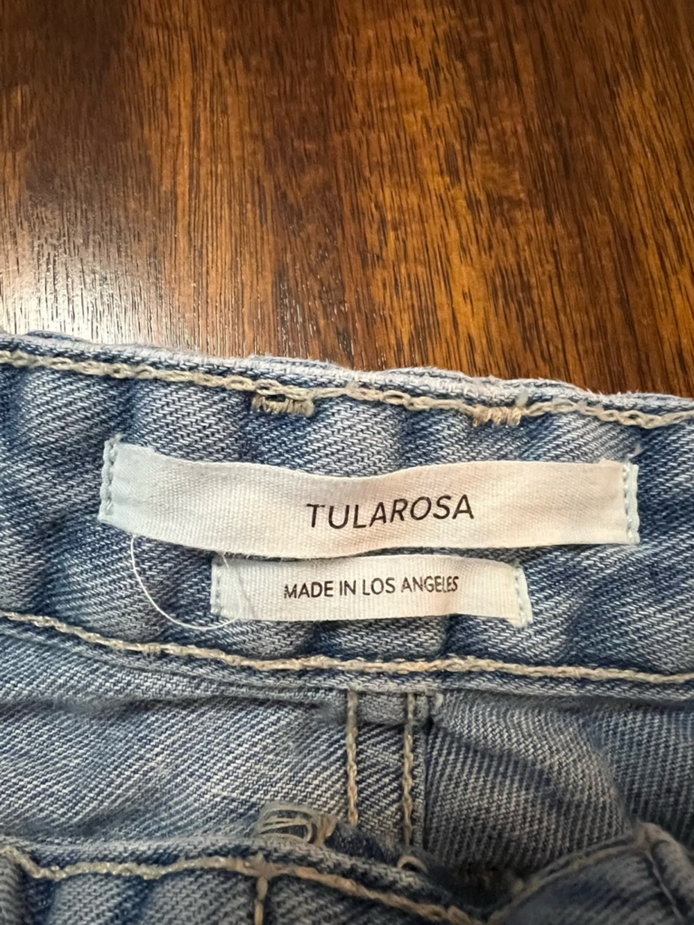 Tularosa Emma High-Rise Denim Shorts in St Tropez Light Wash - Picture 4 of 6